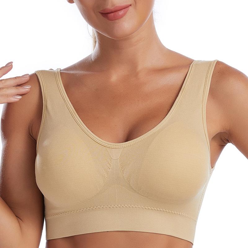 Wireless Sports Bra for Women with Back Support and Padding