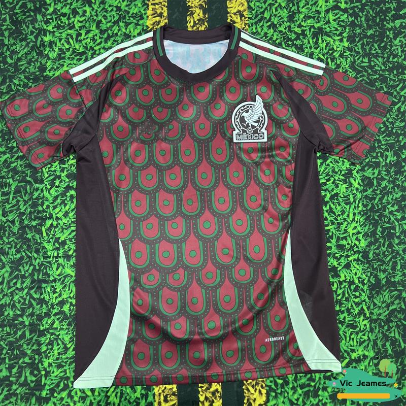 2024 Copa America Mexico Away Green Short Sleeve Soccer Jersey Home Jersey