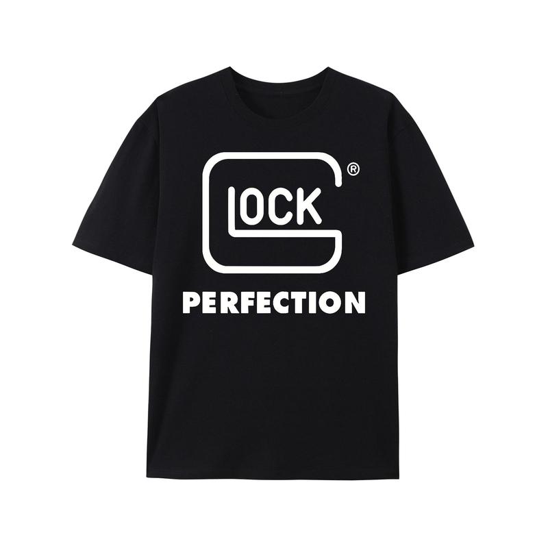 Men's Glock-Inspired Cotton T-Shirt - Perfect for Shooting, Hunting & Outdoor Activities | Soft, Stretchy & Durable with Unique Pistol Print Design