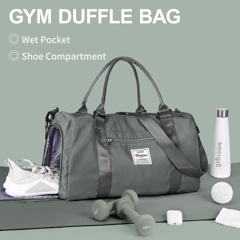 Cute Gym Bag Womens Mens with Shoes Compartment and Wet Pocket,Travel Duffel Bag for Plane,Sport Gym Tote Bags Swimming Yoga,Waterproof Weekend Overnight Carry on Bag Hospital Holdalls black dustproof