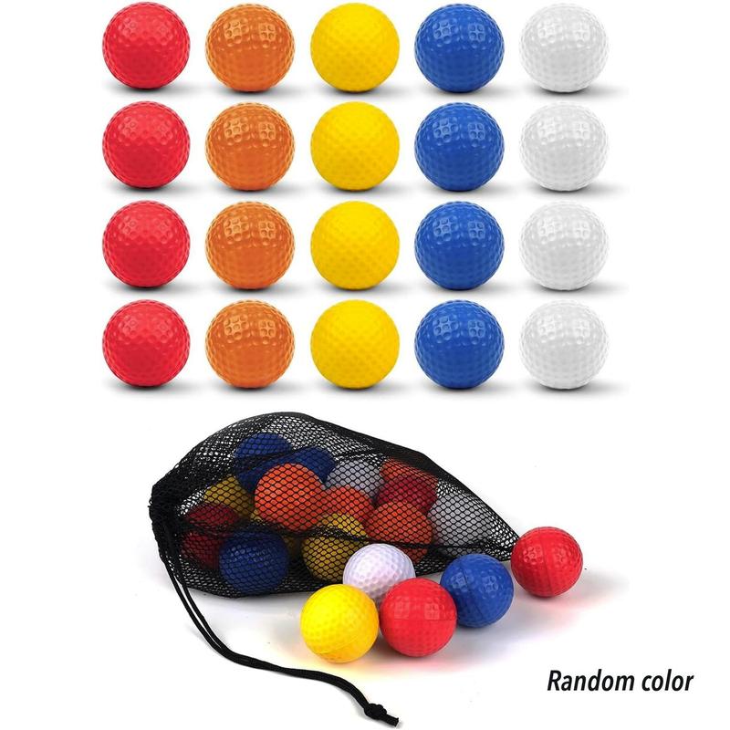 Random Color Foam Golf Balls, 10pcs set Practice Golf Balls, Realistic Feel and Long Lasting Limited Fligh Practice Golf Balls for Backyard