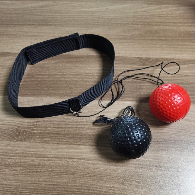 Boxing Reflex Training Balls With Adjustable Headband, And Red Soft Light Ball - Improve Speed And Hand-Eye Coordination For Men, Boxing Equipment