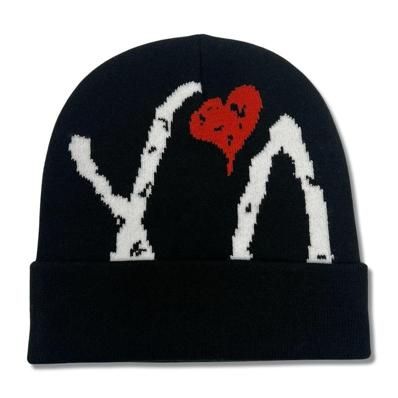 X & O Heart Beanie