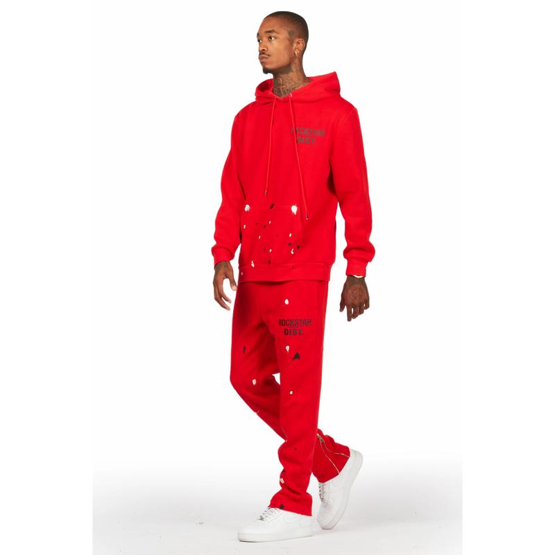 Jaco Red Slim Fit Track Set