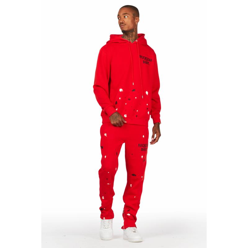 Jaco Red Slim Fit Track Set