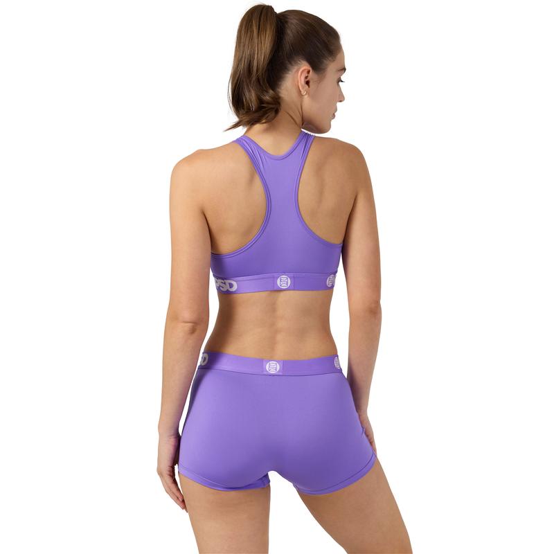 PSD Women's Lectric Purple Solid Racerback Sports Bra - Comfortable, Breathable, Ultra-light Fabric