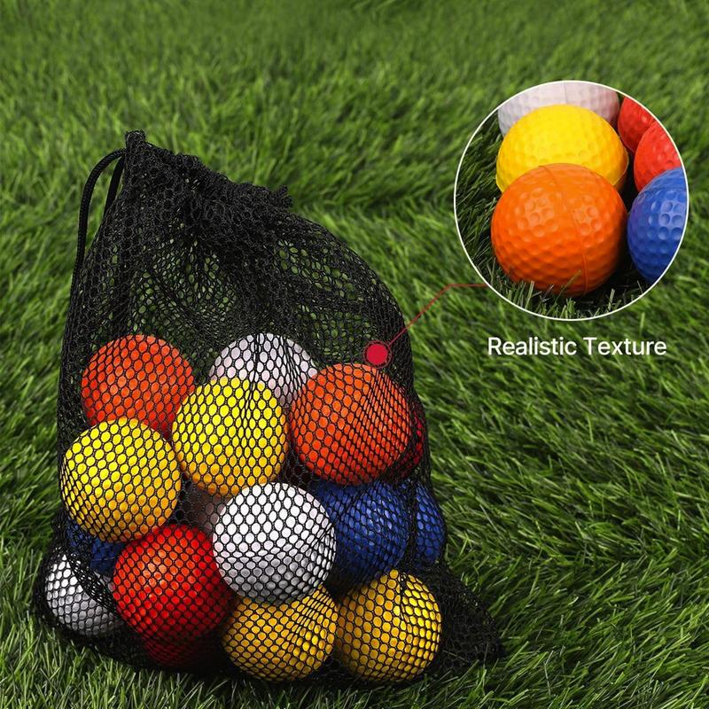 Random Color Foam Golf Balls, 10pcs set Practice Golf Balls, Realistic Feel and Long Lasting Limited Fligh Practice Golf Balls for Backyard