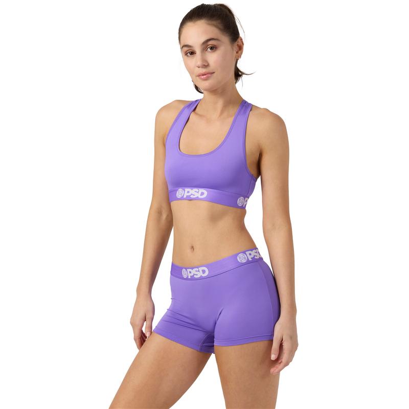 PSD Women's Lectric Purple Solid Racerback Sports Bra - Comfortable, Breathable, Ultra-light Fabric