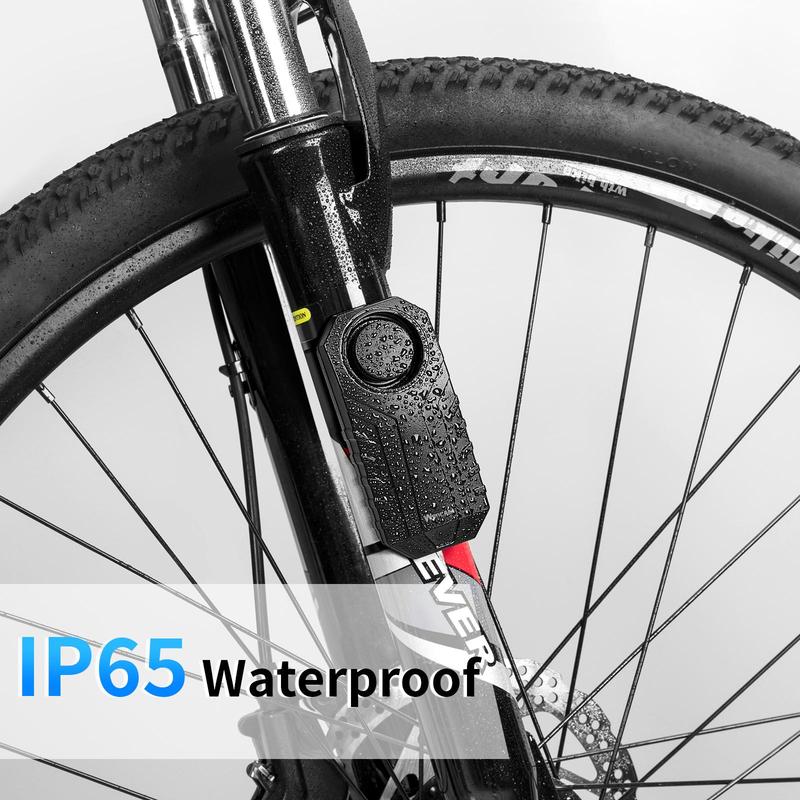 Waterproof Bike Alarm with Remote Wireless, 110dB Anti Theft Motorcycle Scooter Bicycle Security Alarm, Bicycle Protection Alarm System