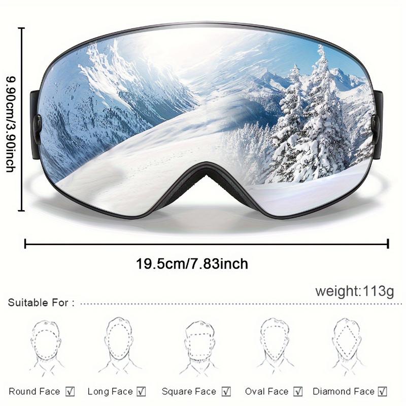 Keep warm POAT Ski Goggles with Interchangeable Lens - Protection, Anti-Fog for Snowboarding & Winter Sports, Includes Bonus Bag & Prescription Frame, Perfect for Teens & Adults