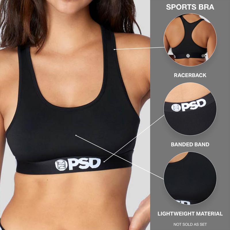 PSD Women's Lectric Purple Solid Racerback Sports Bra - Comfortable, Breathable, Ultra-light Fabric