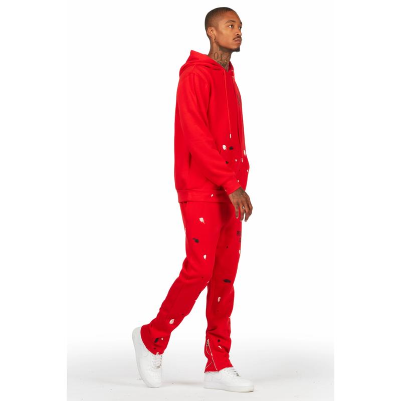 Jaco Red Slim Fit Track Set