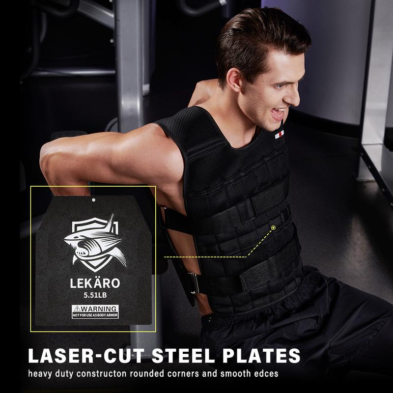 Weighted Vest Plates 5.51 8.81 15.43 20.94LB Pair for Weight Vests, Strength Training, Heavy Workout, Fitness, Running