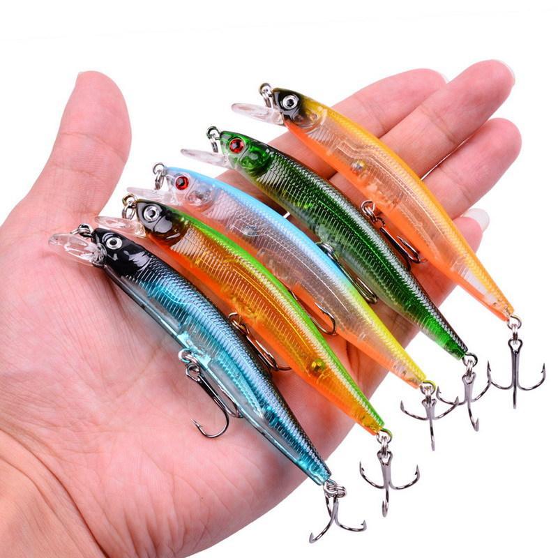 Artificial Fishing Lure (5counts set), Simulation Fishing Bait with Hook, Portable Outdoor Fishing Accessories for Fishing Enthusiasts