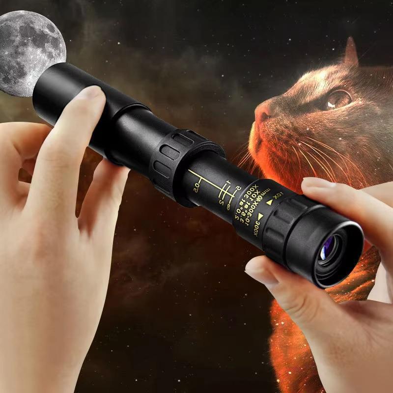 10-300x40 Monocular Scope, Professional HD Portable Zoom Monocular Telescope, Outdoor Hunting Powerful Telescope, Suitable for Outdoor Hunting Moon Viewing Adventure Hiking