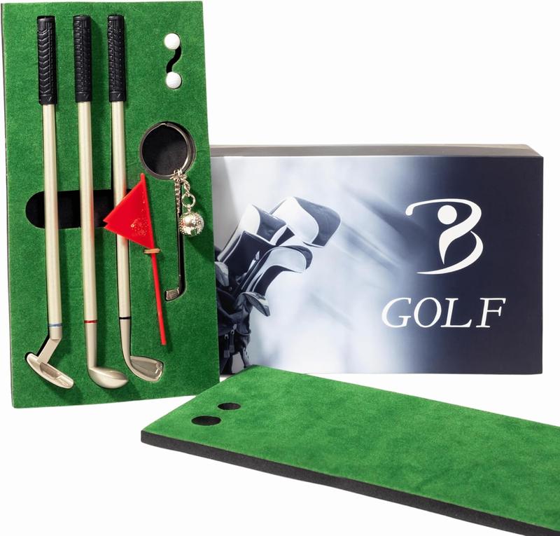 Mini Golf Set with Golf Keychain and Golf Pens is The Ideal Desk Golf Game. Bosses Day Gifts for Men Golf, Golf Stuff and Golf Accessories. One Option of Golf Gifts for Men and Women Golfers.