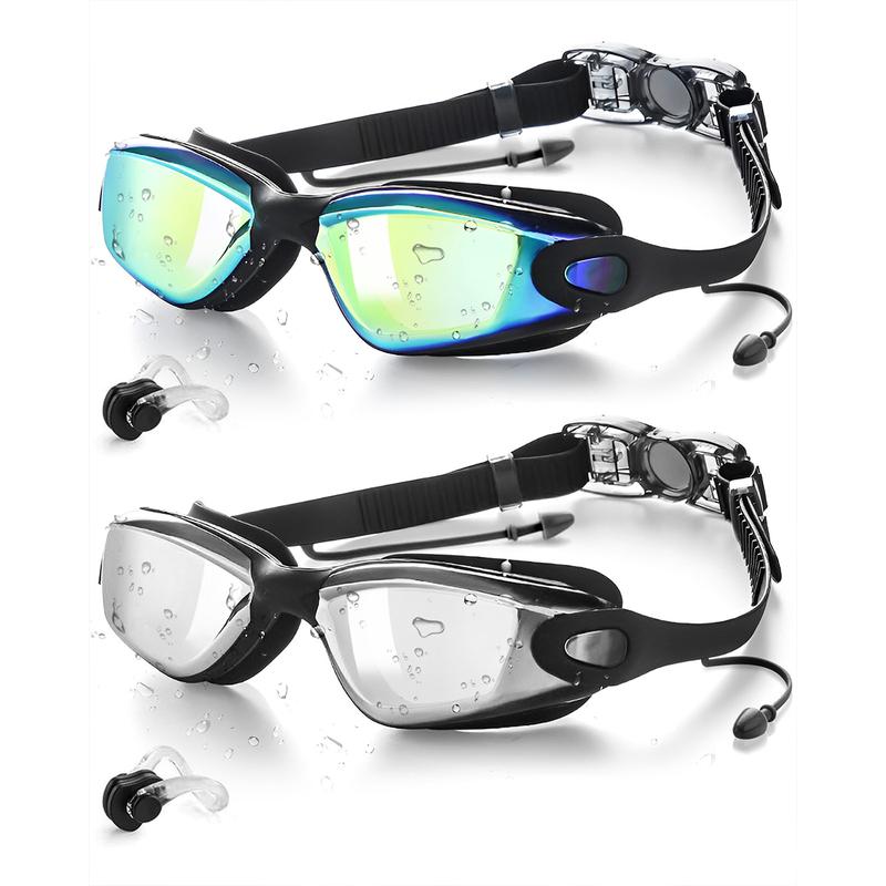 Victoper Swim Goggles 2 Pack, Anti Fog&UV Swimming Goggles for Audlt, No Leaking Swim Goggles for Men Women Youth