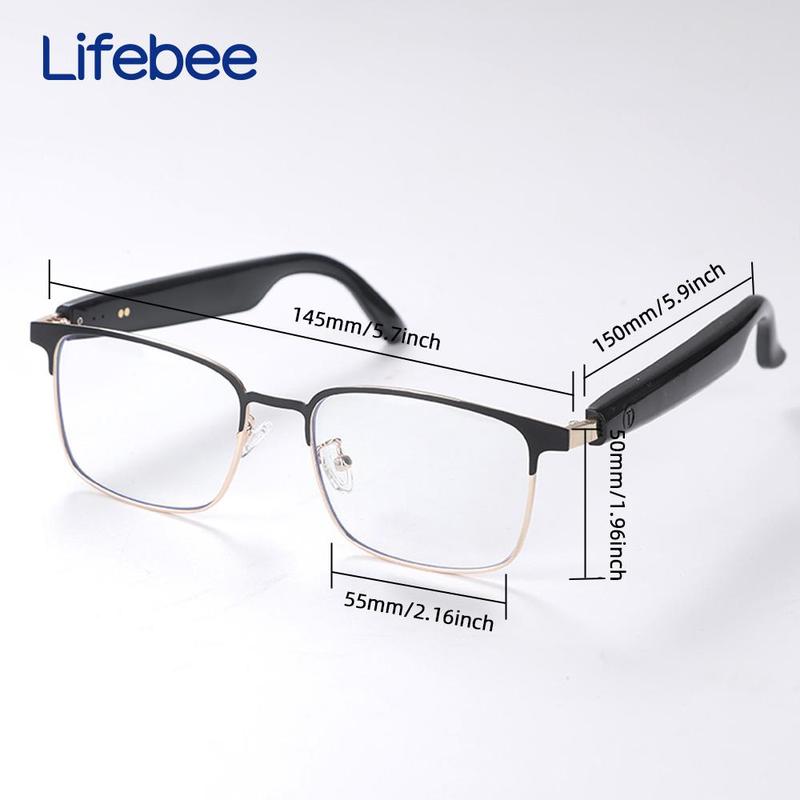 LIFEBEE GS-06 Smart Glasses, Outdoor Sports Eyewear, Smart Control Operation Auxiliary Tool, Transparent Sunglasses for Outdoor Sports, Calling, Music, Navigation, Gaming