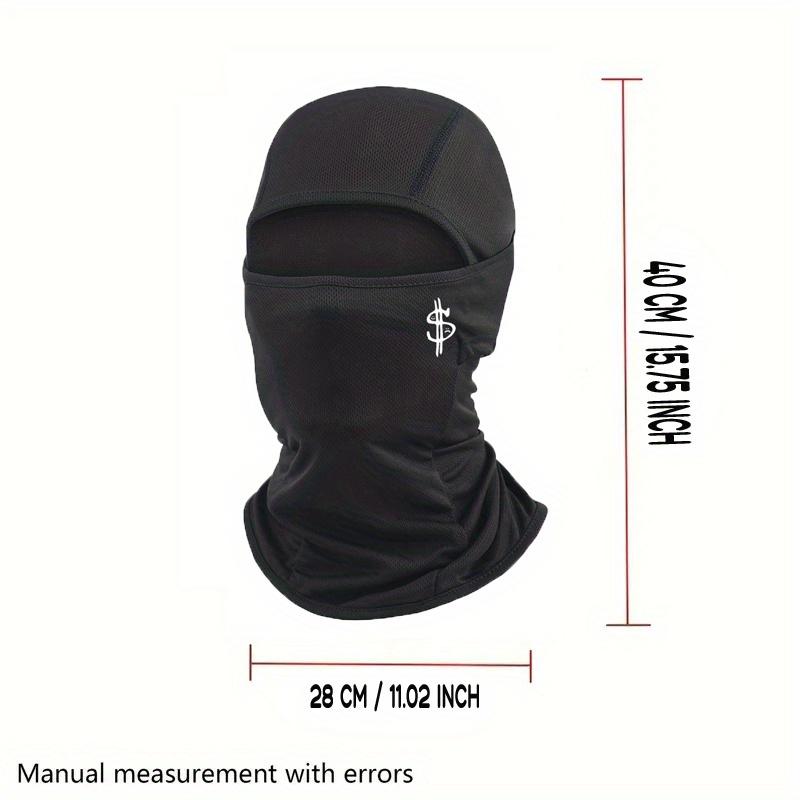 UV-Blocking Dollar Sign Balaclava Ski Mask - Full-Face Coverage for Extreme Winter Sports - Secure & Stylish Protection