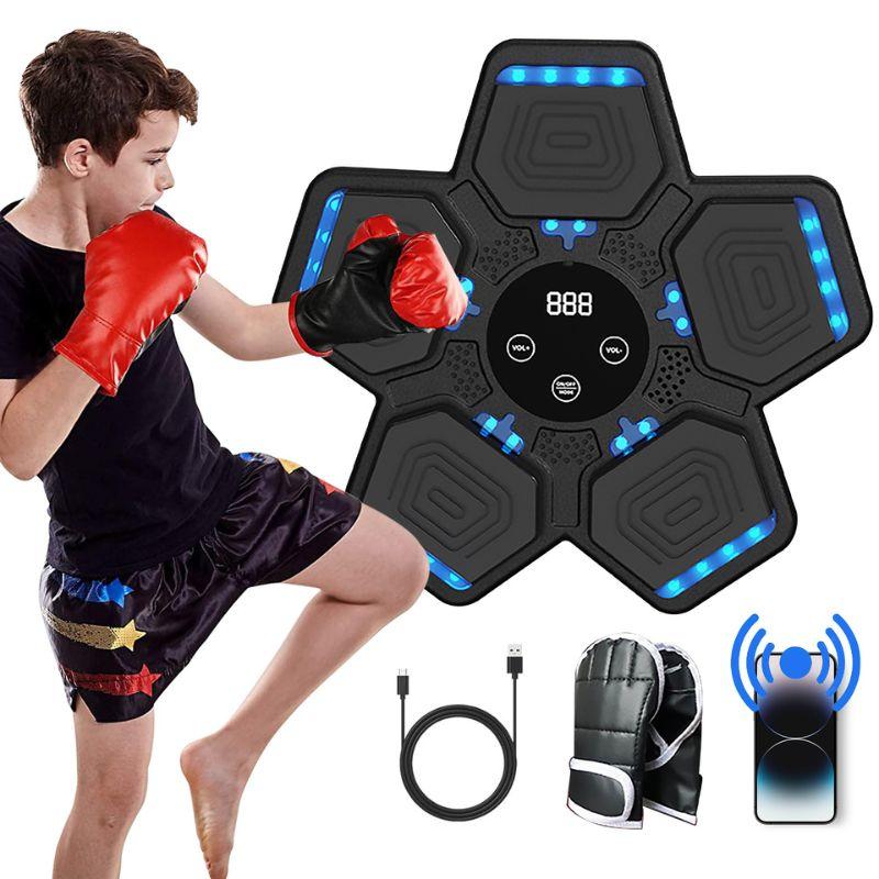 IntelligentMusic Boxing Machine Blue Tooth Wall-mounted LED Light rechargeable boxing machine indoor fitness space-saving