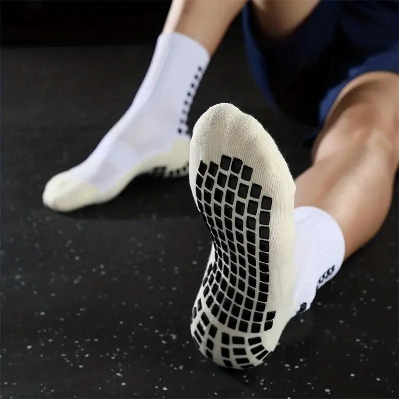 3 6 10 Pairs Mens Elite Football Soccer Socks, Breathable Cushioned With Non-Slip Silicone Grips, Mid-Calf Professional Training,Football Matches, Fitness Workouts