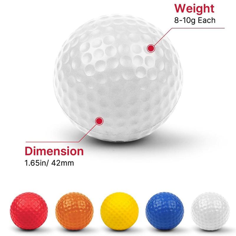 Random Color Foam Golf Balls, 10pcs set Practice Golf Balls, Realistic Feel and Long Lasting Limited Fligh Practice Golf Balls for Backyard