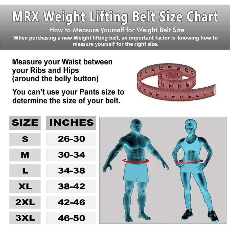 MRX Weight Lifting Belt Leather 4 Inches Wide Back Support Powerlifting Belts for Men Women