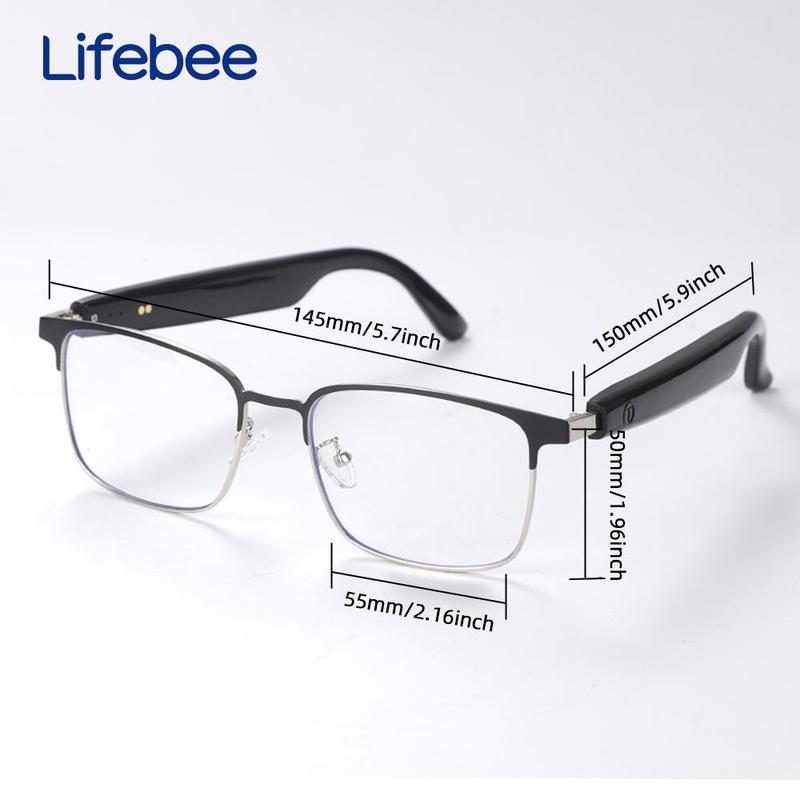 LIFEBEE GS-06 Smart Glasses, Outdoor Sports Eyewear, Smart Control Operation Auxiliary Tool, Transparent Sunglasses for Outdoor Sports, Calling, Music, Navigation, Gaming