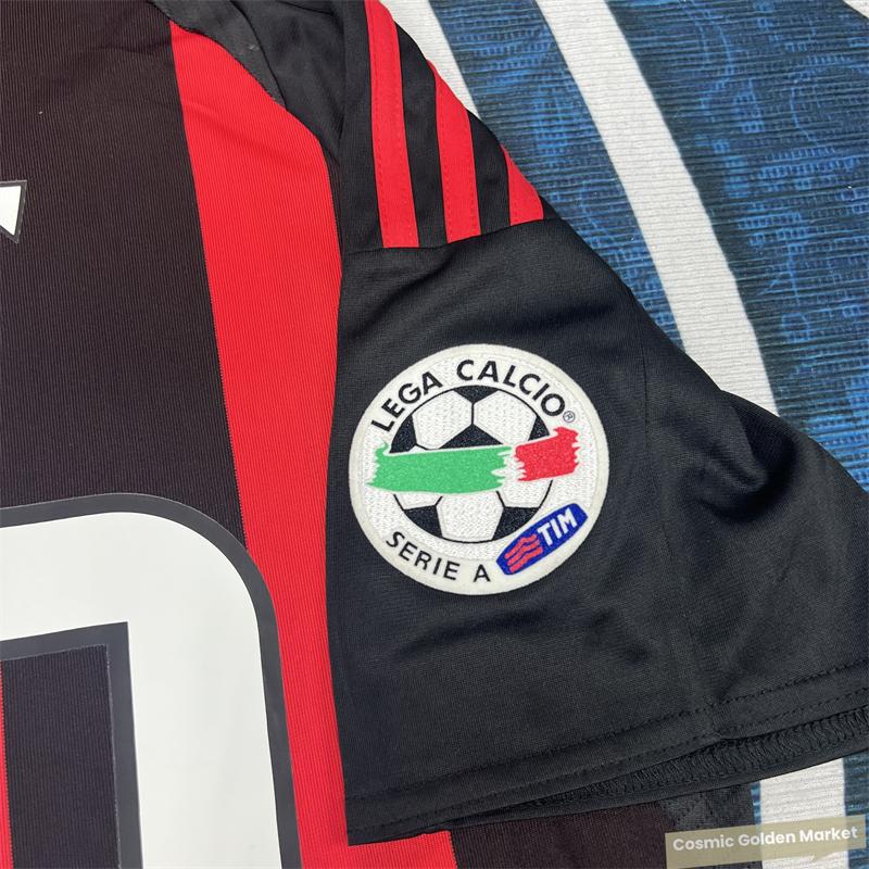 0809  Home Kaka Sports Jersey Champions League Edition Classic Retro 22 Kaka  Short Sleeve Football Jersey