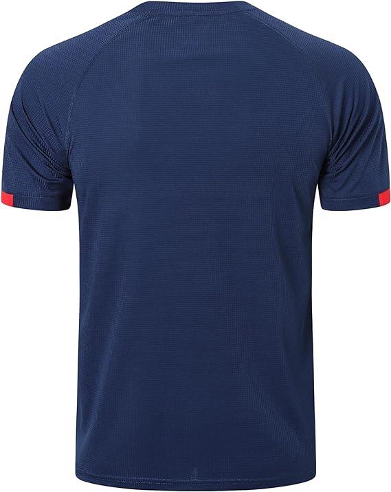 5-Pack Men's Color-Blocked Short Sleeve Suitness T-Shirt for Running and Sports