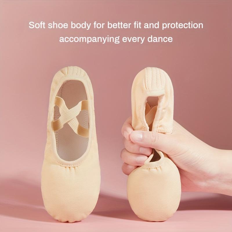 Girls' Solid Ballet Shoes Dance Shoe, Children's Dance Shoe, Comfortable and Breathable Adjustable Sneaker, Providing Children with Better Performance