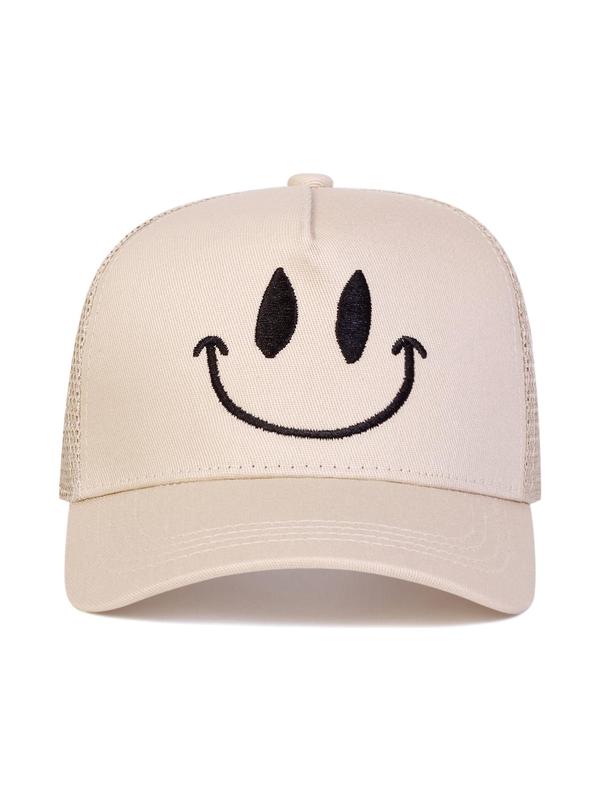 Smile Face Pattern Baseball Cap, Casual Outdoor Sports Hat for Men & Women, Adjustable Sun Protection Cap for Daily Wear