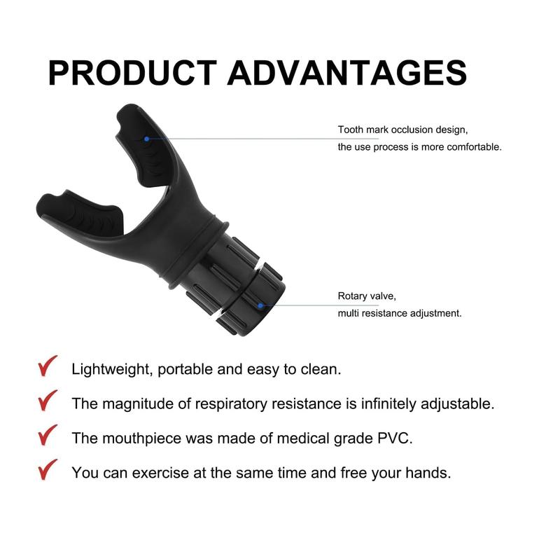1-4counts Breathing Exercise Tool,Adjustable Respiratory Resistant,Portable Lung Capacity ，Breathing Trainer,Gymtok, Fall Gift,Gym Accessories