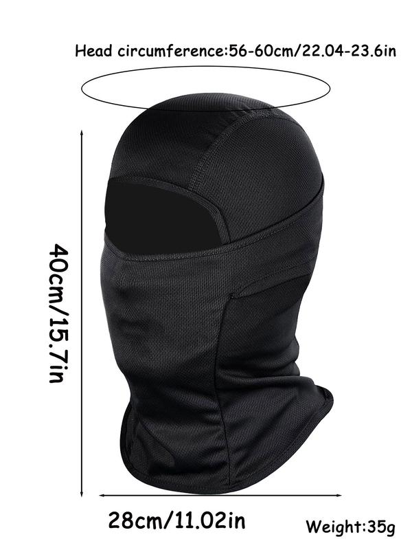 Unisex Solid Color Balaclava Face Mask, Breathable Full Face Mask for Skiing Outdoor Sports, Fashion Accessories for Men & Women