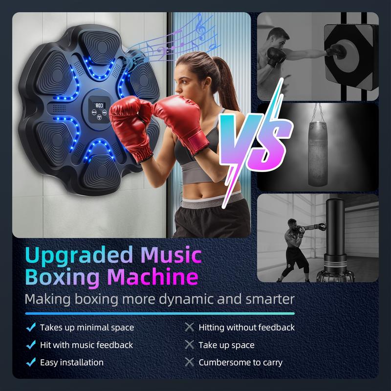 2024 new sound boxing machine is equipped with boxing gloves, fitness machine, adult mutual fitness and reflection machine, USB charging machine, home fitness boxing machine.