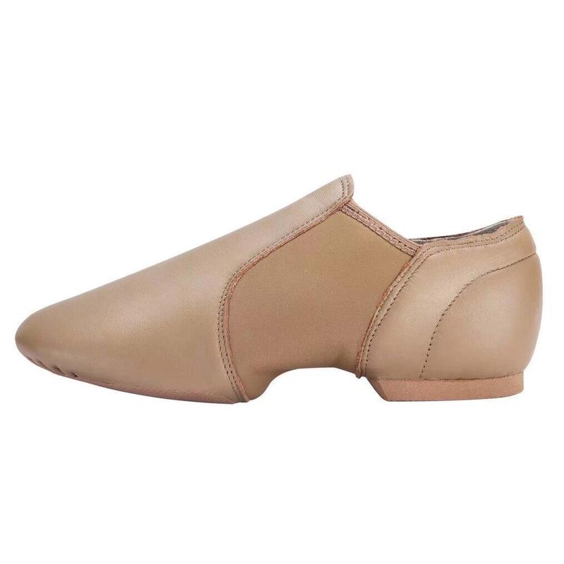 Linodes Unisex Leather Upper Jazz Shoe Slip-on for Women and Men's Dance Shoes