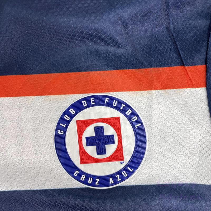 24 25 MEXICO CRUZ AZUL LIGA MX Away Long Sleeve Goalie Soccer Jersey Quick Dry Fan Edition