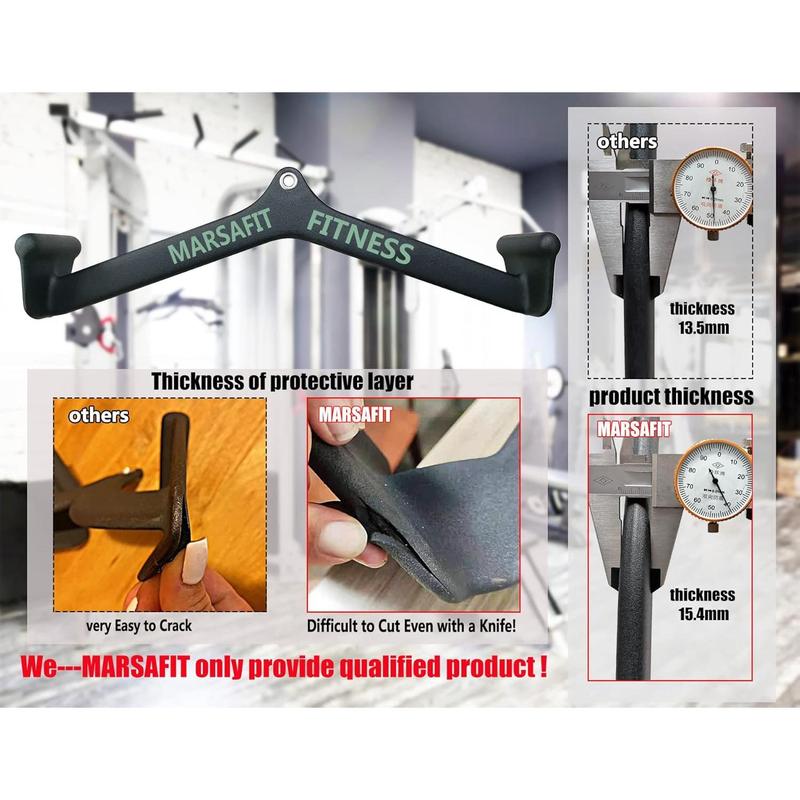 T-bar V-bar Pulley Cable Machine Attachments, Bicep Curl Tricep Lat pulldown Bar Back Strength Training Handle Grips Lat Pull Down Bar Press Down Exercises