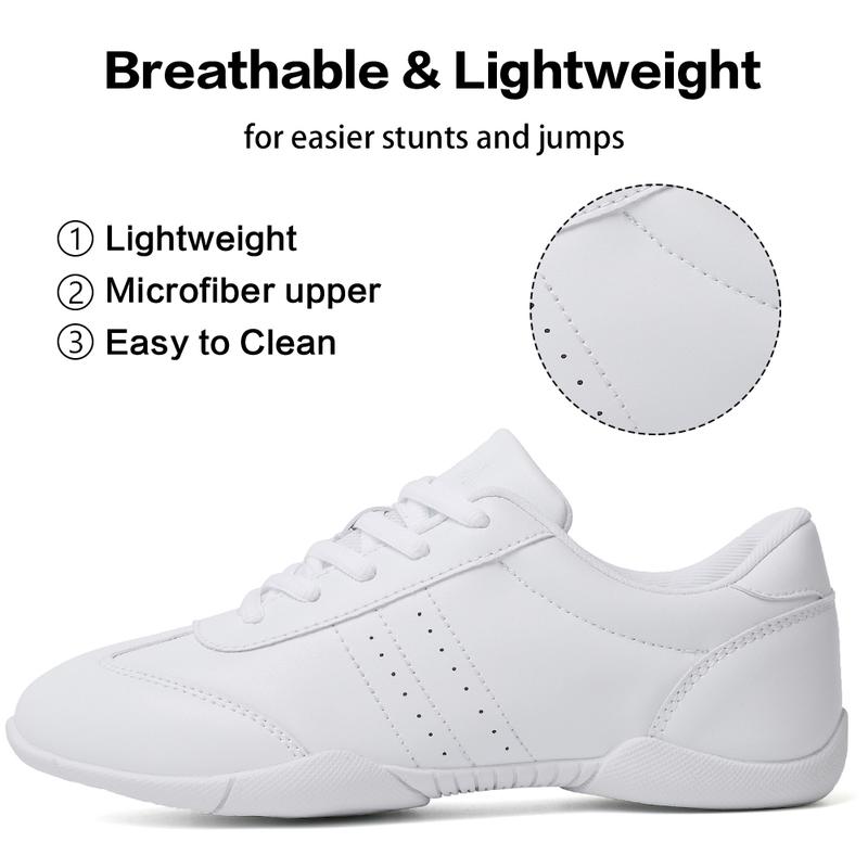 Cheer Shoes Women White Cheerleading Shoes Girls & Youth Varsity Cheer Shoes for Kids Athletic Dance Shoes Flats