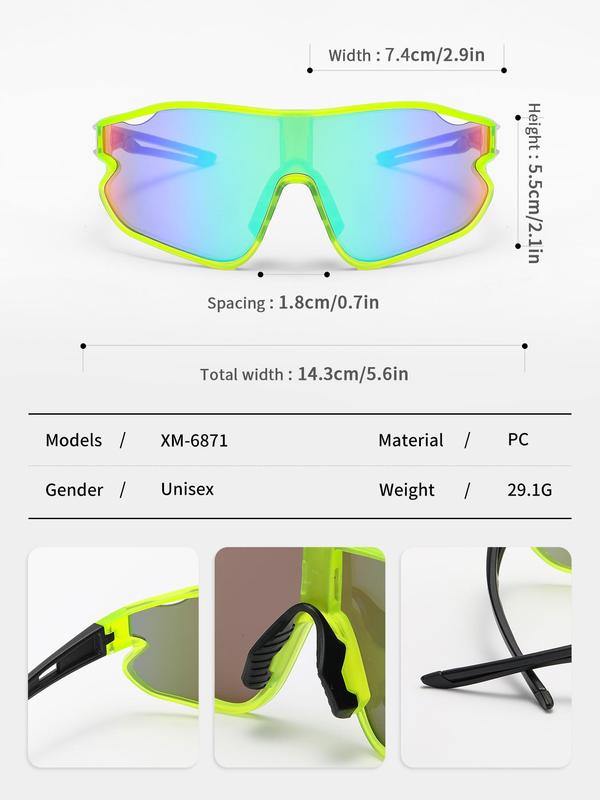 UV Protection Outdoor Sports Sunglasses, Professional Sunglasses for Outdoor Cycling, Sports Eyewear for Men & Women