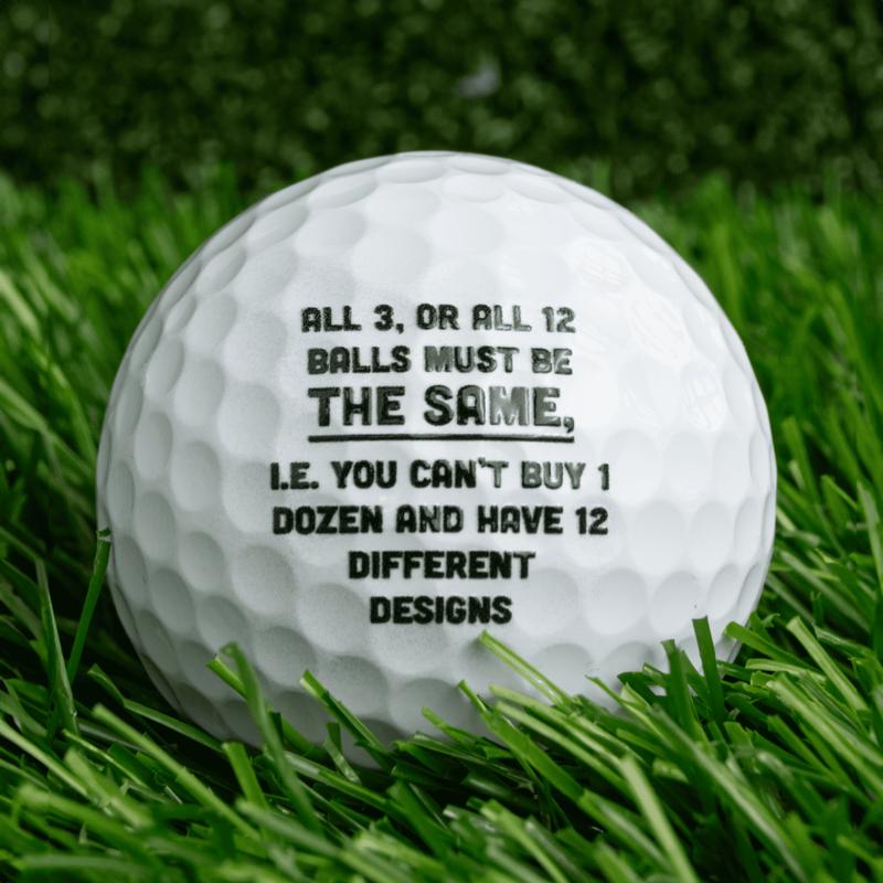 Custom Photo Golf Balls, Sleeve of 3 or One Dozen