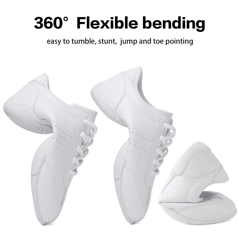 Cheer Shoes Women White Cheerleading Shoes Girls & Youth Varsity Cheer Shoes for Kids Athletic Dance Shoes Flats