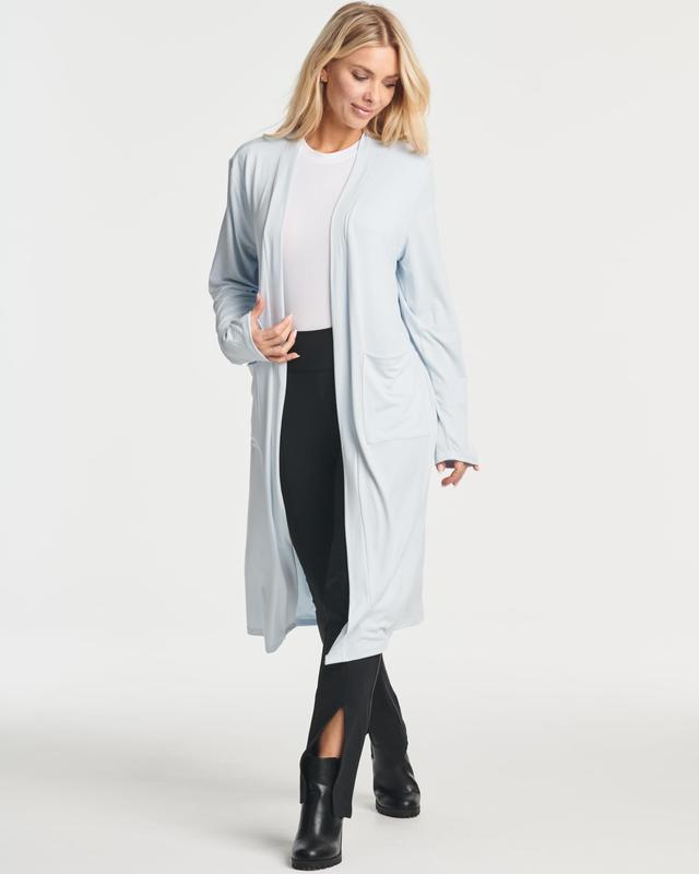 Real Essentials 3 Pack: Women's Long Sleeve Open-Front Cardigan with Pockets (Available in Plus Size)