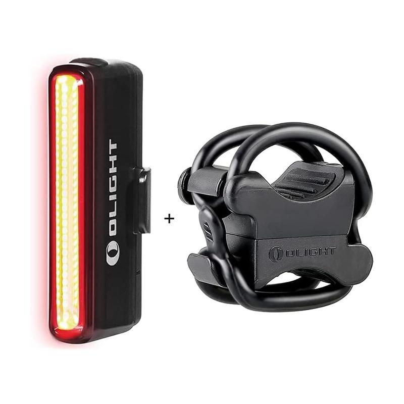 OLIGHT Seemee 30 C Bike Light 30 Lumens Tail Light 230 Degree Visibility Bundle with FB-1 Universal Flashlight Bike Mount for Flashlight