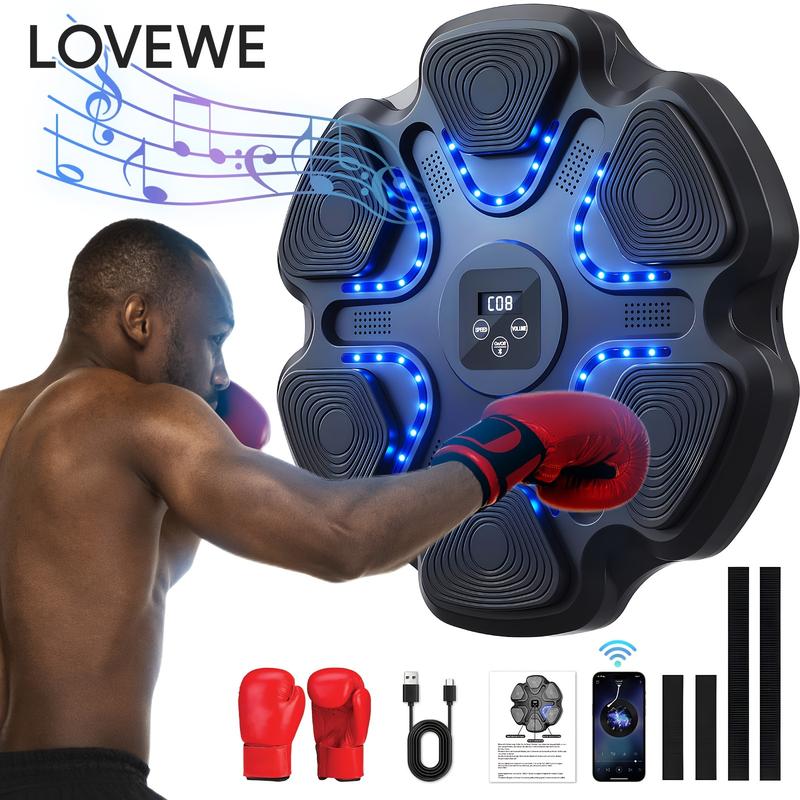 2024 new sound boxing machine is equipped with boxing gloves, fitness machine, adult mutual fitness and reflection machine, USB charging machine, home fitness boxing machine.