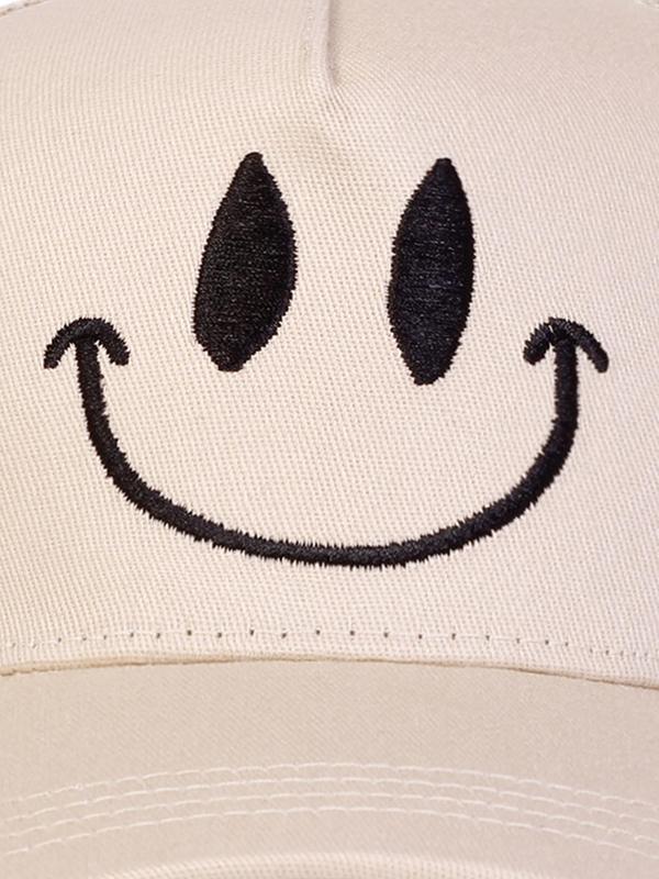 Smile Face Pattern Baseball Cap, Casual Outdoor Sports Hat for Men & Women, Adjustable Sun Protection Cap for Daily Wear