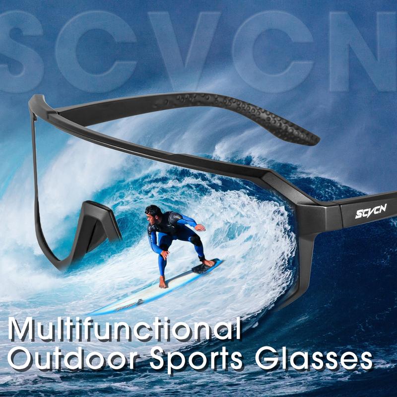 SCVCN New Cycling Glasses Bike Sunglasses Men UV400 Eyewear Outdoor Sports MTB Goggles Bicycle Women Riding Hiking Sunglasses