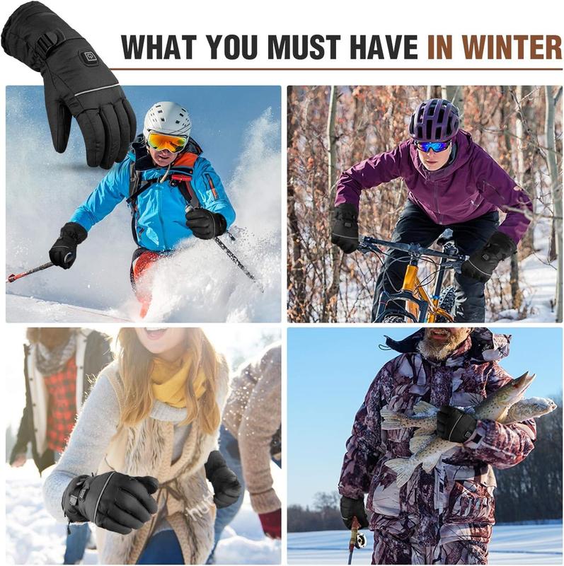 Heated Gloves, Winter Gloves for Men and Women , 3 Levels Temperature Control  Waterproof Warm  Gloves for Ski Outdoor