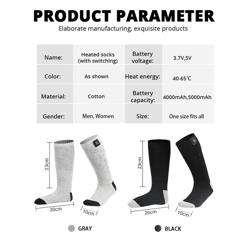 Winter Heated Socks 5000mAh APPControl Thermal Socks Women Men Heating Foot Warmer Electric Fever Socks Hiking Ski Warm  Outdoor