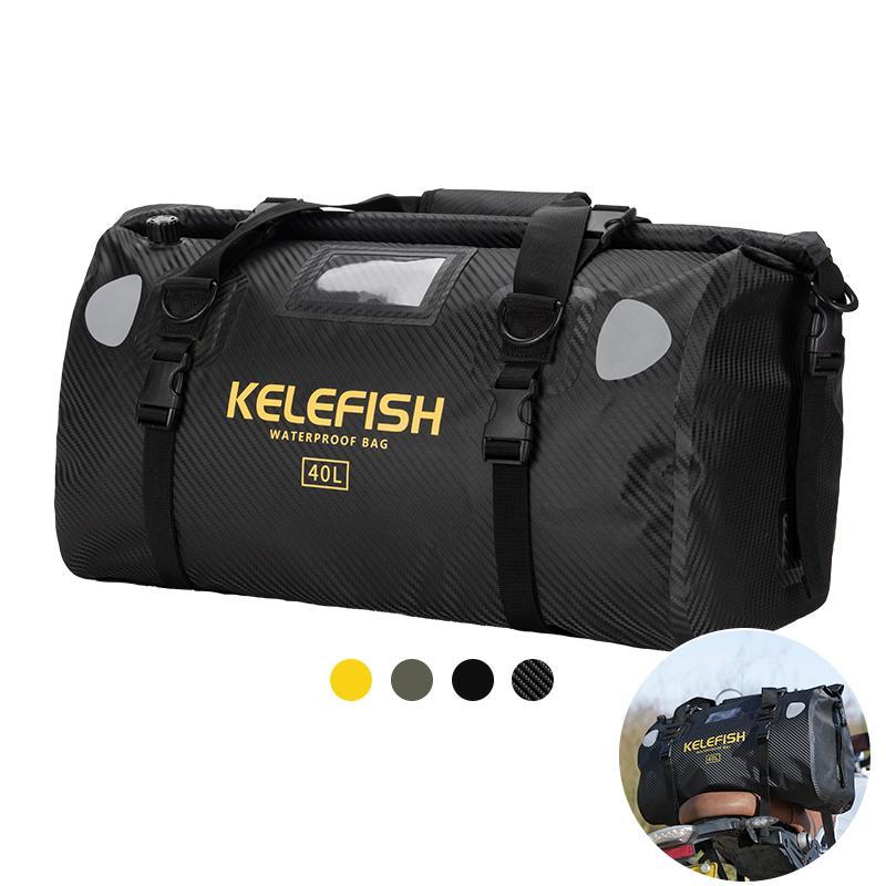 Motorcycle Dry Bag, 1 Count Waterproof Reflective Tail Duffle Bag, 40L 66L Large Capacity Motorcycle Bag, Outdoor Luggage Roll Pack Bag for Riding